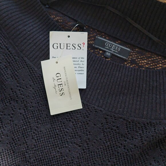 NEW Y2K Womens XS XS/S GUESS lot Sparkle Tank Sweater Bodysuit Red Tee Tube Top - Picture 10 of 15